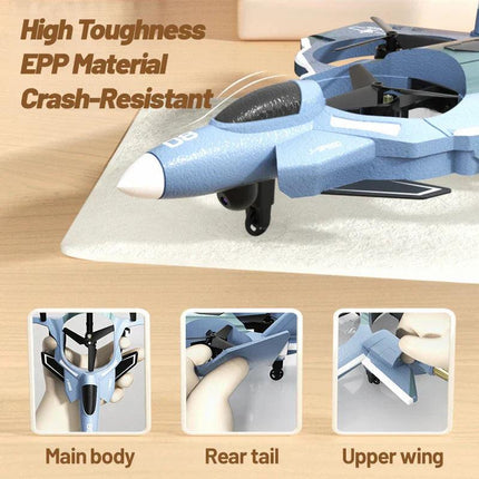 2.4G Rc Fighter Jet With Camera & Missile Launch (Grey).