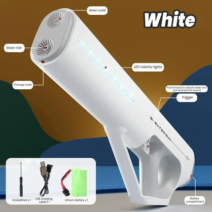 Super Powerful Automatic Water Gun Toy With Led Lights.