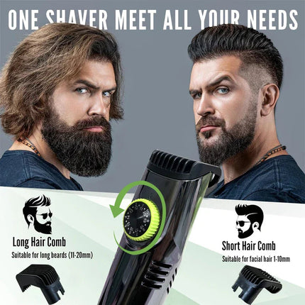 Cordless Beard Trimmer & Electric Shaver 20 Trim Settings.