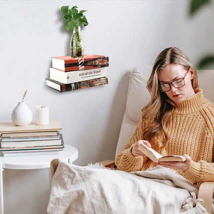 Floating Bookshelf Invisible Book Organizer.