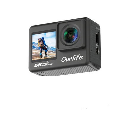 5K Action Camera with Touchscreen Waterproof Black.