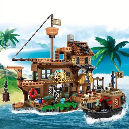 Pirate Island Fortress Building Blocks Set.
