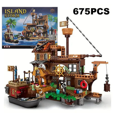 Pirate Island Fortress Building Blocks Set.