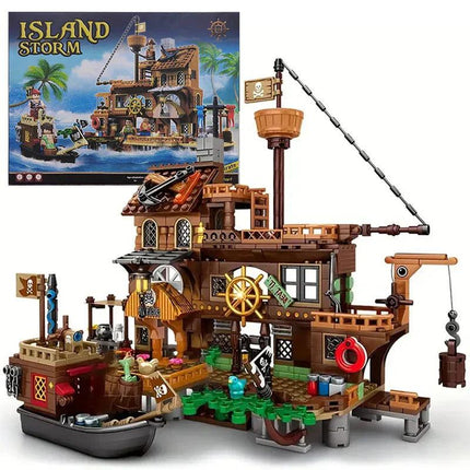 Pirate Island Fortress Building Blocks Set.