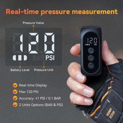 Pro Mini Electric Bike Pump Cordless Tire Inflator.