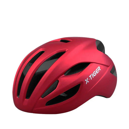 Lightweight Racing-Inspired Adult Bicycle Helmet Red.