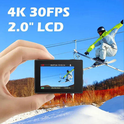 4K Action Camera 30M Waterproof Sports Cam Balck.