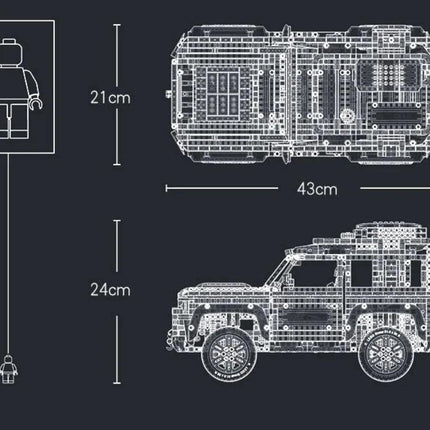 Technical Rover Defender Collector'S Building Blocks Set.