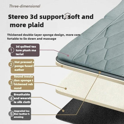 Electric Full Body Massage Mattress with Heat, Airbag, and Kneading Grey.
