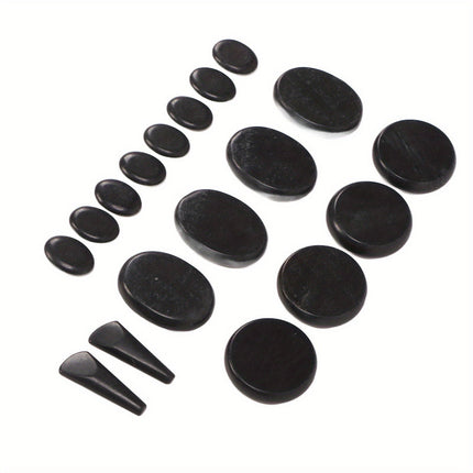 18Pcs Heated Basalt Massage Stones With Warmer Box.