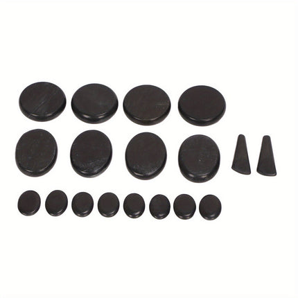 18Pcs Heated Basalt Massage Stones With Warmer Box.