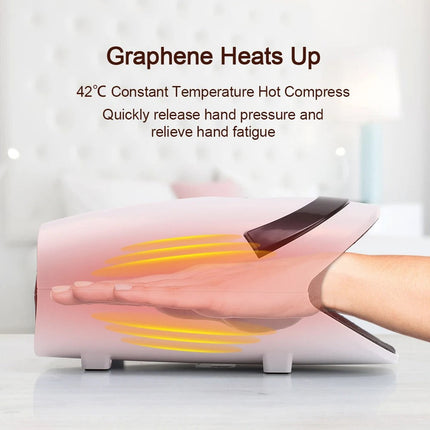 Rechargeable Hand Massager with Heat & Vibration Therapy.
