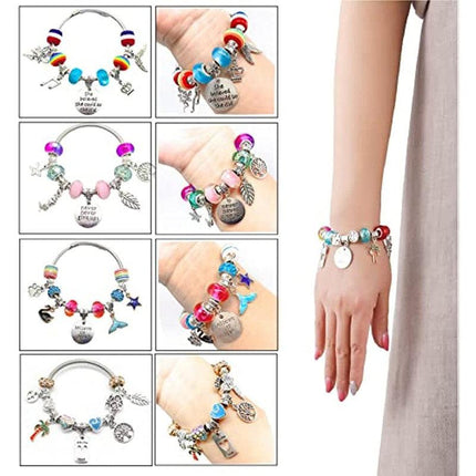 Unicorn & Mermaid Charm Bracelet Craft Kit for Girls.