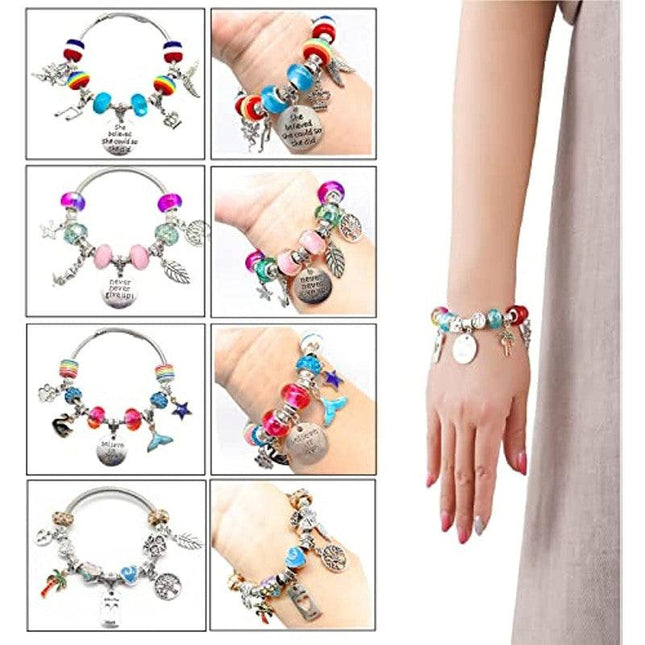 Unicorn & Mermaid Charm Bracelet Craft Kit for Girls.
