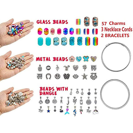 Unicorn & Mermaid Charm Bracelet Craft Kit for Girls.