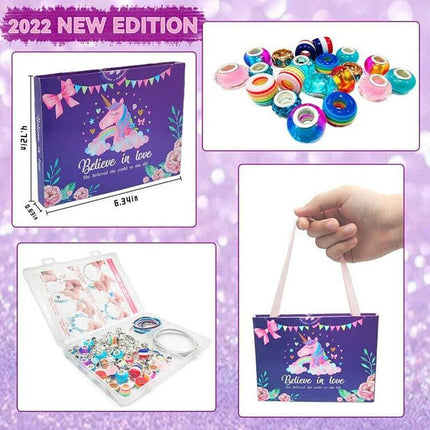 Unicorn & Mermaid Charm Bracelet Craft Kit for Girls.