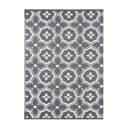 Outdoor Reversible Patio Mat Geometric Pattern.