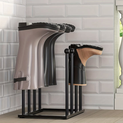 Black Metal Shoe Rack Organizer for Entryway.