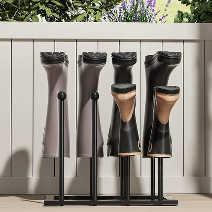 Black Metal Shoe Rack Organizer for Entryway.