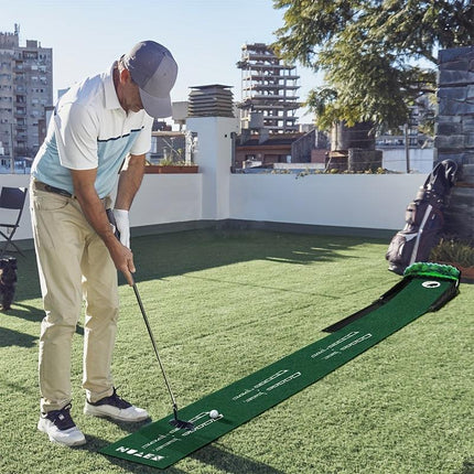 Golf Accelerator Indoor Putting Mat with Ball Return.
