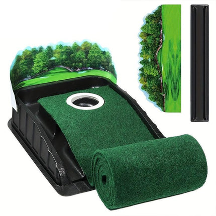 Golf Accelerator Indoor Putting Mat with Ball Return.
