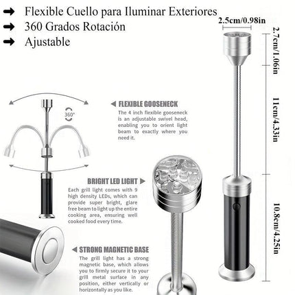 LED Grill Lights Magnetic Base BBQ Lamp.
