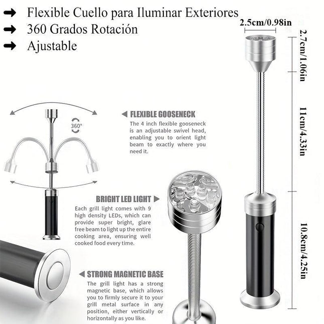 LED Grill Lights Magnetic Base BBQ Lamp.
