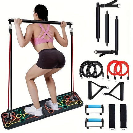 Push-Up Board Set with Resistance Bands.