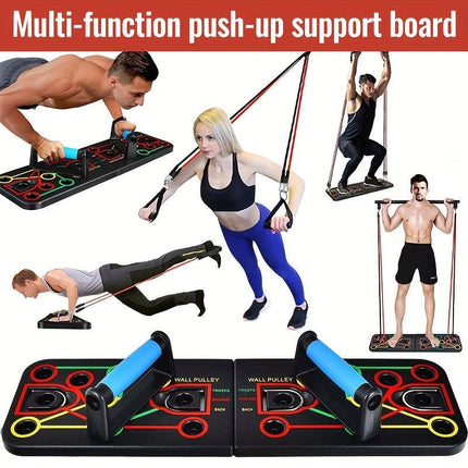 Push-Up Board Set with Resistance Bands.