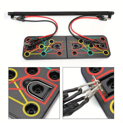 Push-Up Board Set with Resistance Bands.