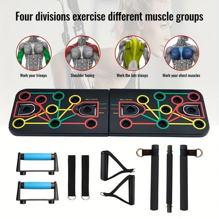 Push-Up Board Set with Resistance Bands.