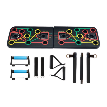 Push-Up Board Set with Resistance Bands.