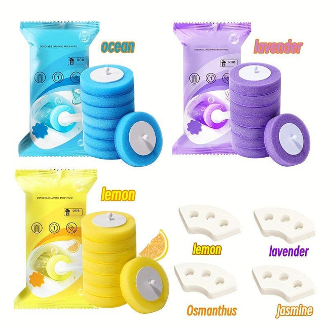 Disposable Toilet Brush Set Wall Mount (10pcs).