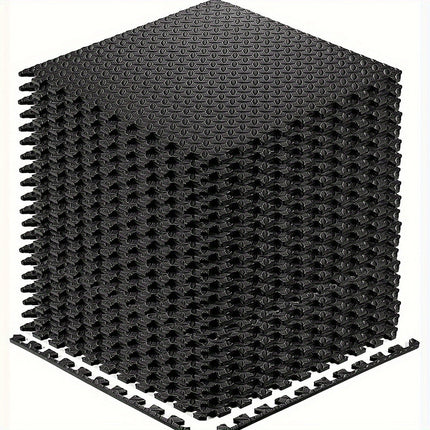 Interlocking Black EVA Fitness Mats Set (20pcs).