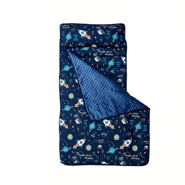 Rocket Pattern Nap Mat for Kids Travel & Daycare.