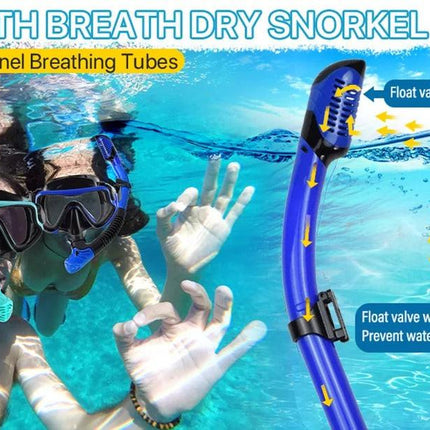 3-Piece Snorkeling Set with Fins and Mask.