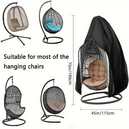 Heavy-Duty Hanging Egg Chair Cover with Zipper Closure.