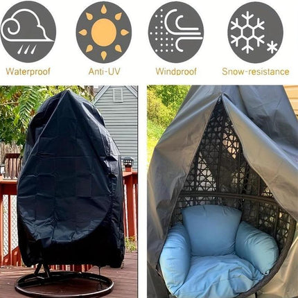 Heavy-Duty Hanging Egg Chair Cover with Zipper Closure.