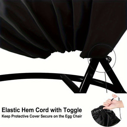 Heavy-Duty Hanging Egg Chair Cover with Zipper Closure.