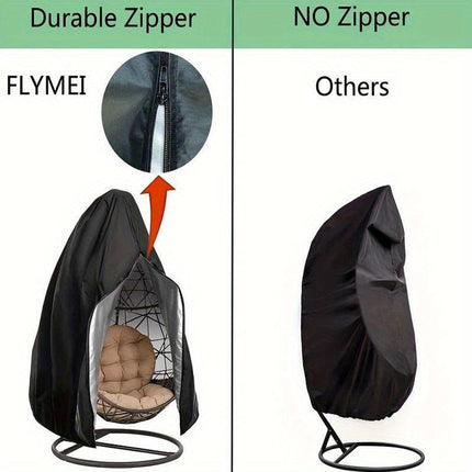 Heavy-Duty Hanging Egg Chair Cover with Zipper Closure.