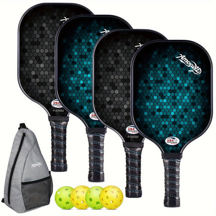 Pickleball Paddle Set 4-Pack Fiberglass Beginners.