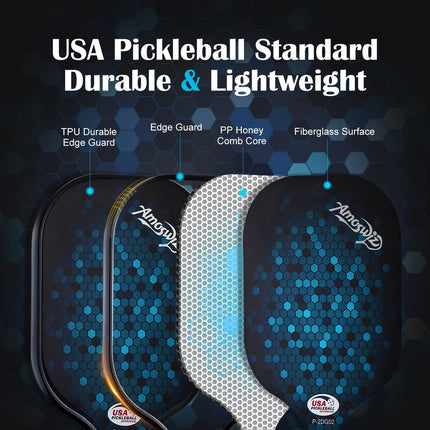 Pickleball Paddle Set 4-Pack Fiberglass Beginners.