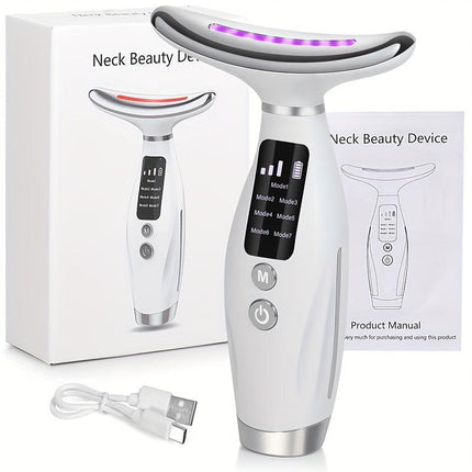 Neck & Face Massager Heated Skincare Tool (7-in-1).