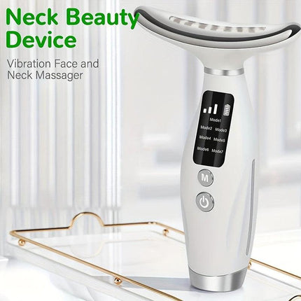 Neck & Face Massager Heated Skincare Tool (7-in-1).