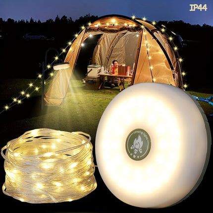 Rechargeable Camping String Lights with 5 Modes.