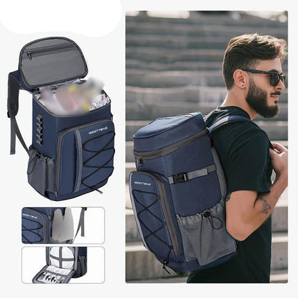 Insulated Sports Backpack 35-Can Blue.