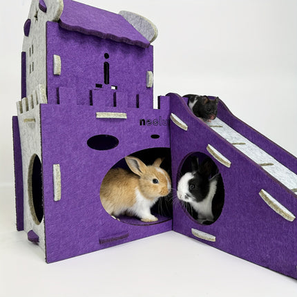Felt Rabbit Hideaway Bunny Castle Indoor Habitat.