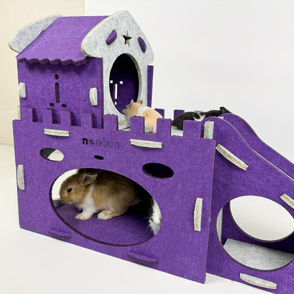 Felt Rabbit Hideaway Bunny Castle Indoor Habitat.