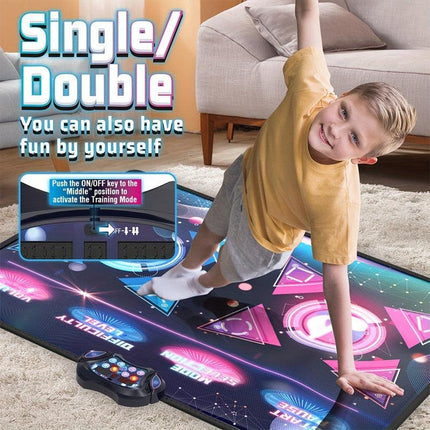 Double Dance Mat Music Light Exercise Toy.