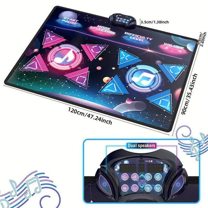 Double Dance Mat Music Light Exercise Toy.